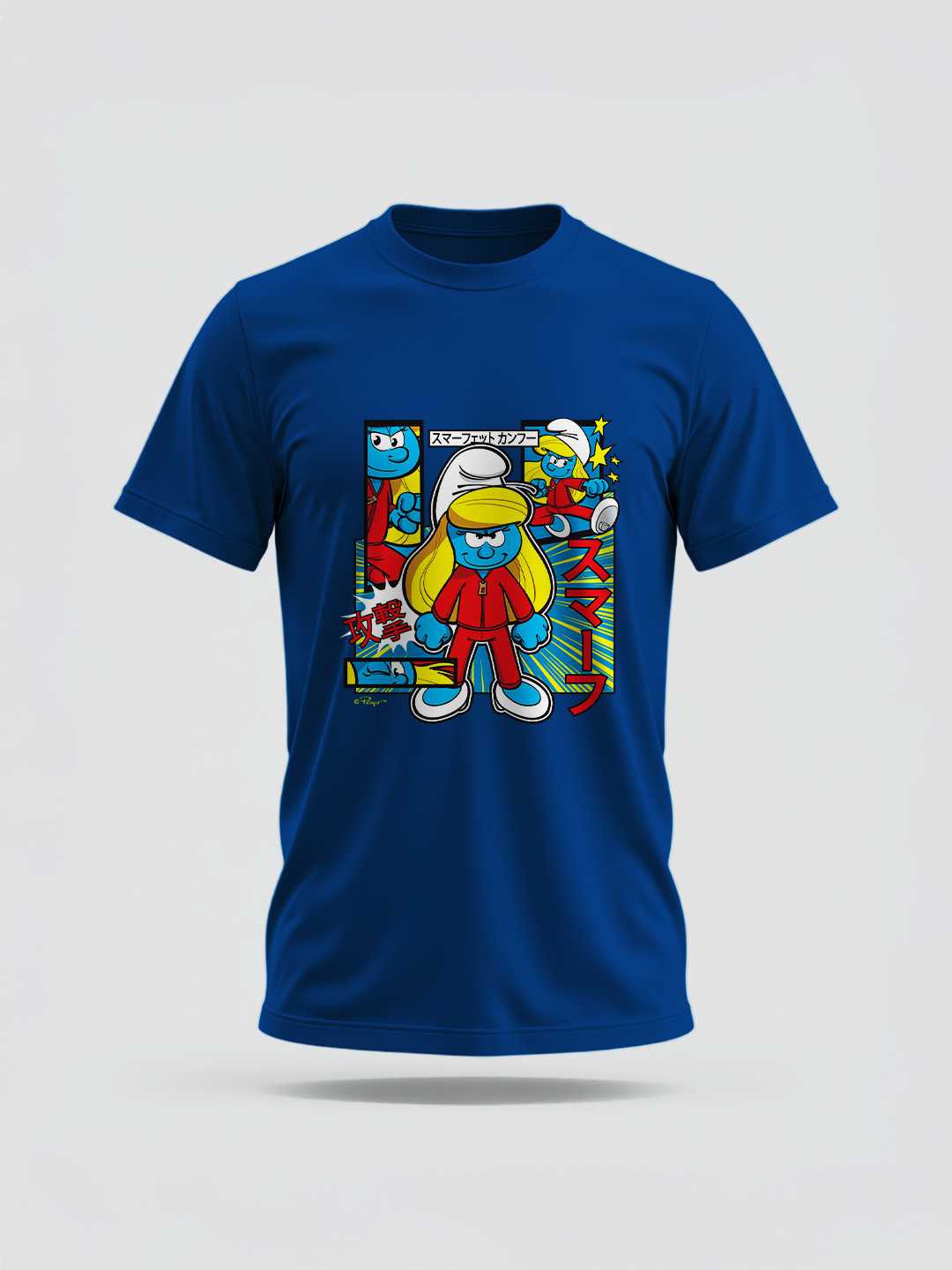 Smurfette Cute Kung Fu - Smurfs Regular Graphic Tee