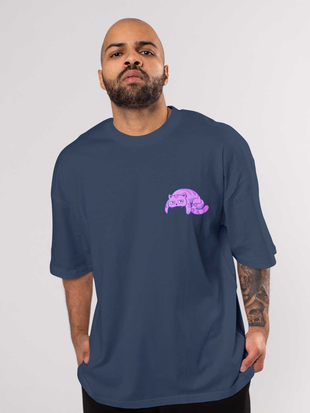 Cat Skull Oversized Tee