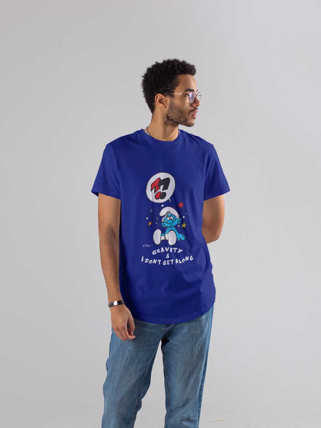Confused Smurf Regular Graphic Tee