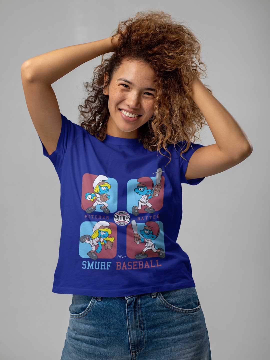 Smurfs Baseball Regular Graphic Tee