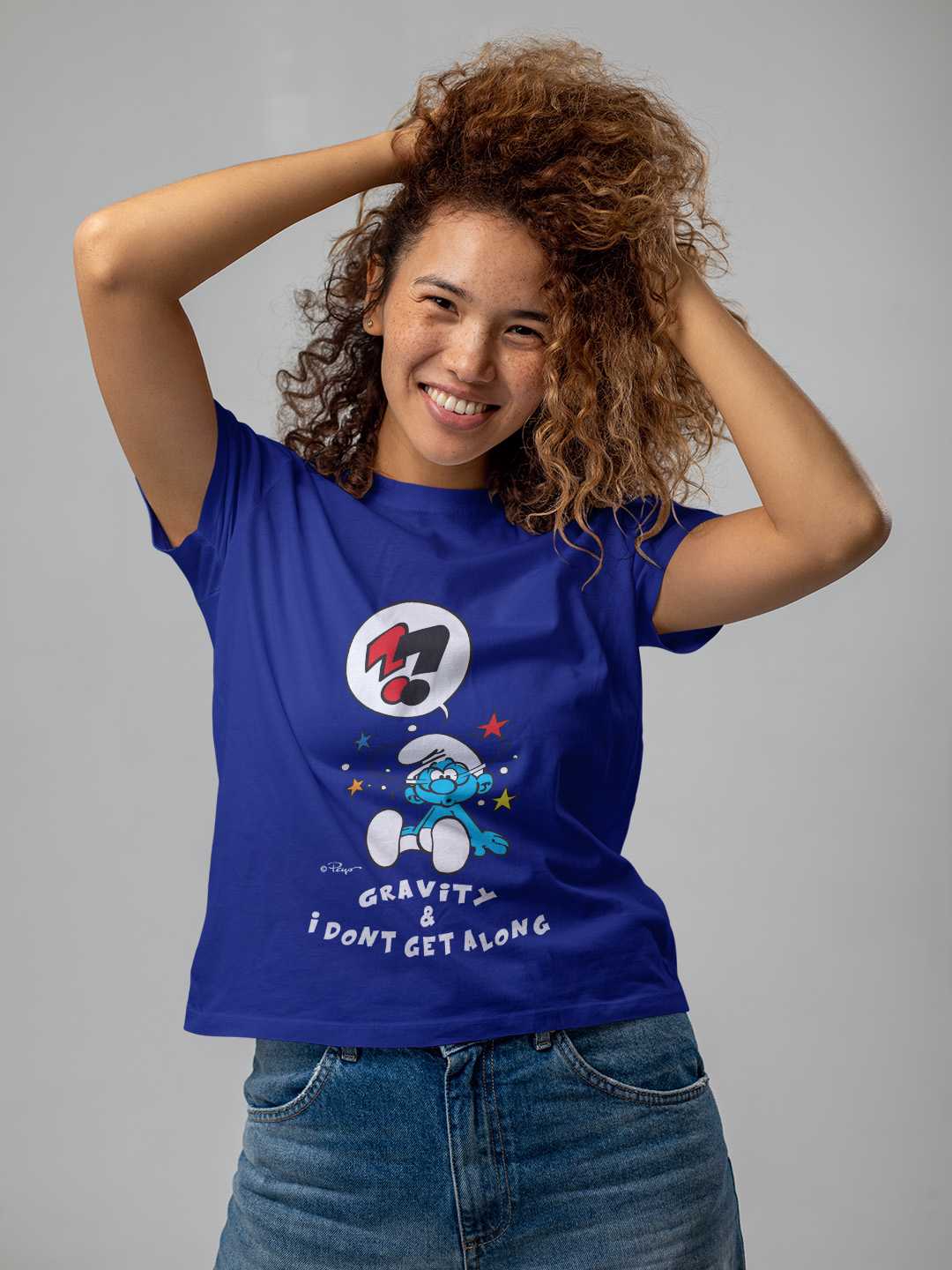 Confused Smurf Regular Graphic Tee