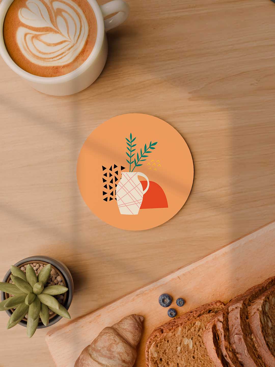 Boho Bloom Graphic Coasters - Pack of 6