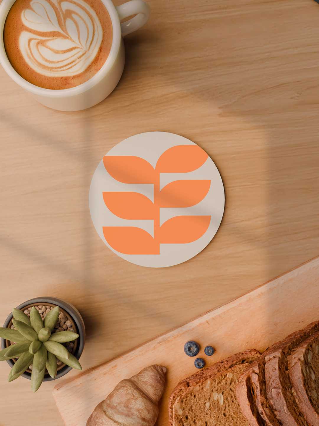 Geo Floral Graphic Coasters - Pack of 6