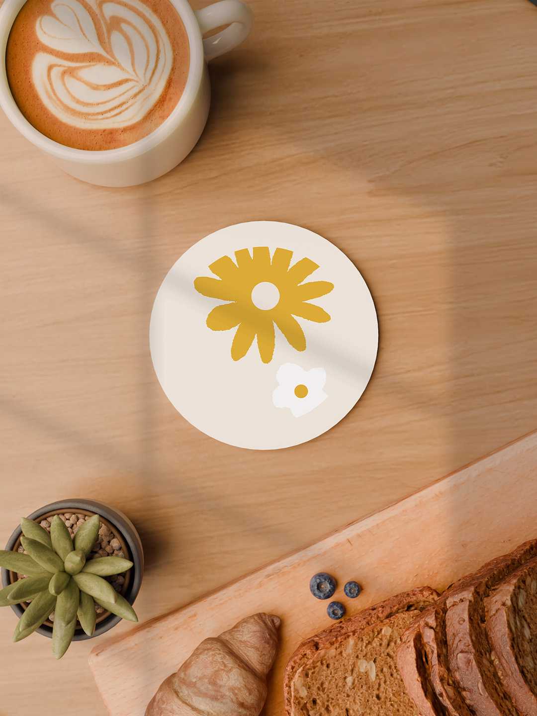 Floral Graphic Coasters - Pack of 6