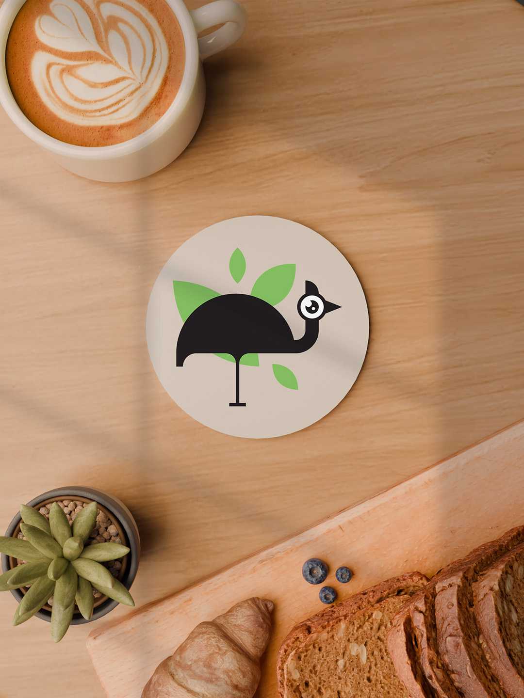Birdy Nest Graphic Coasters - Pack of 6
