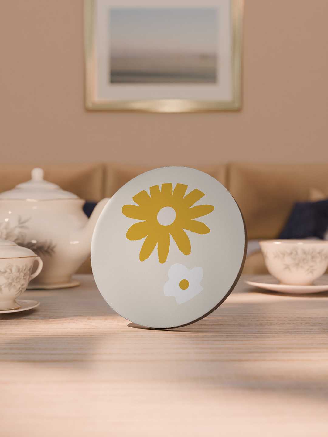 Floral Graphic Coasters - Pack of 6