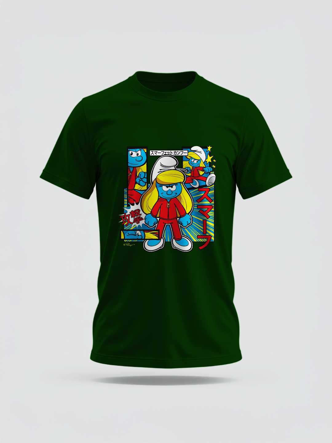 Smurfette Cute Kung Fu - Smurfs Regular Graphic Tee