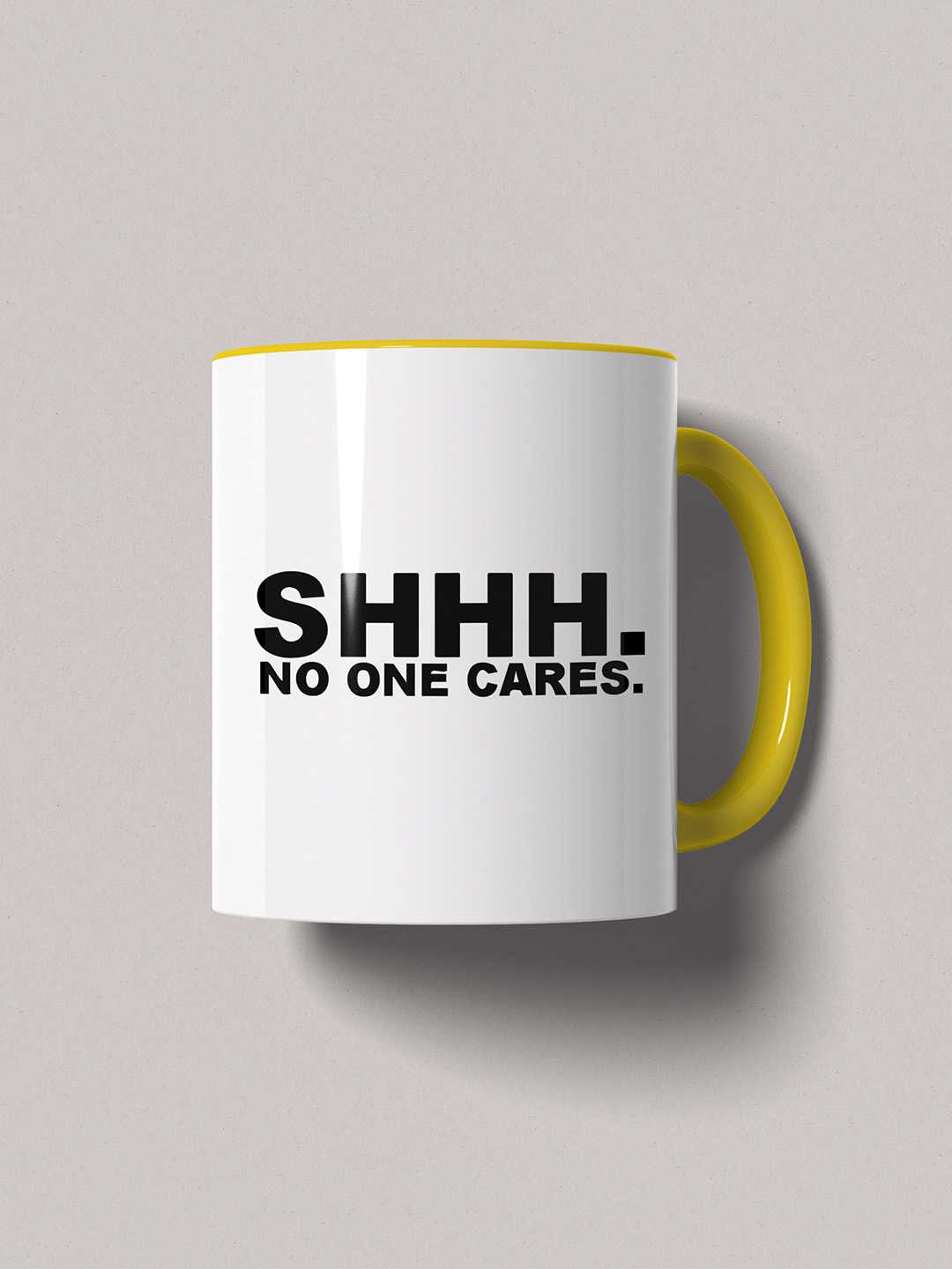 NO ONE CARES Graphic Printed Ceramic Mug