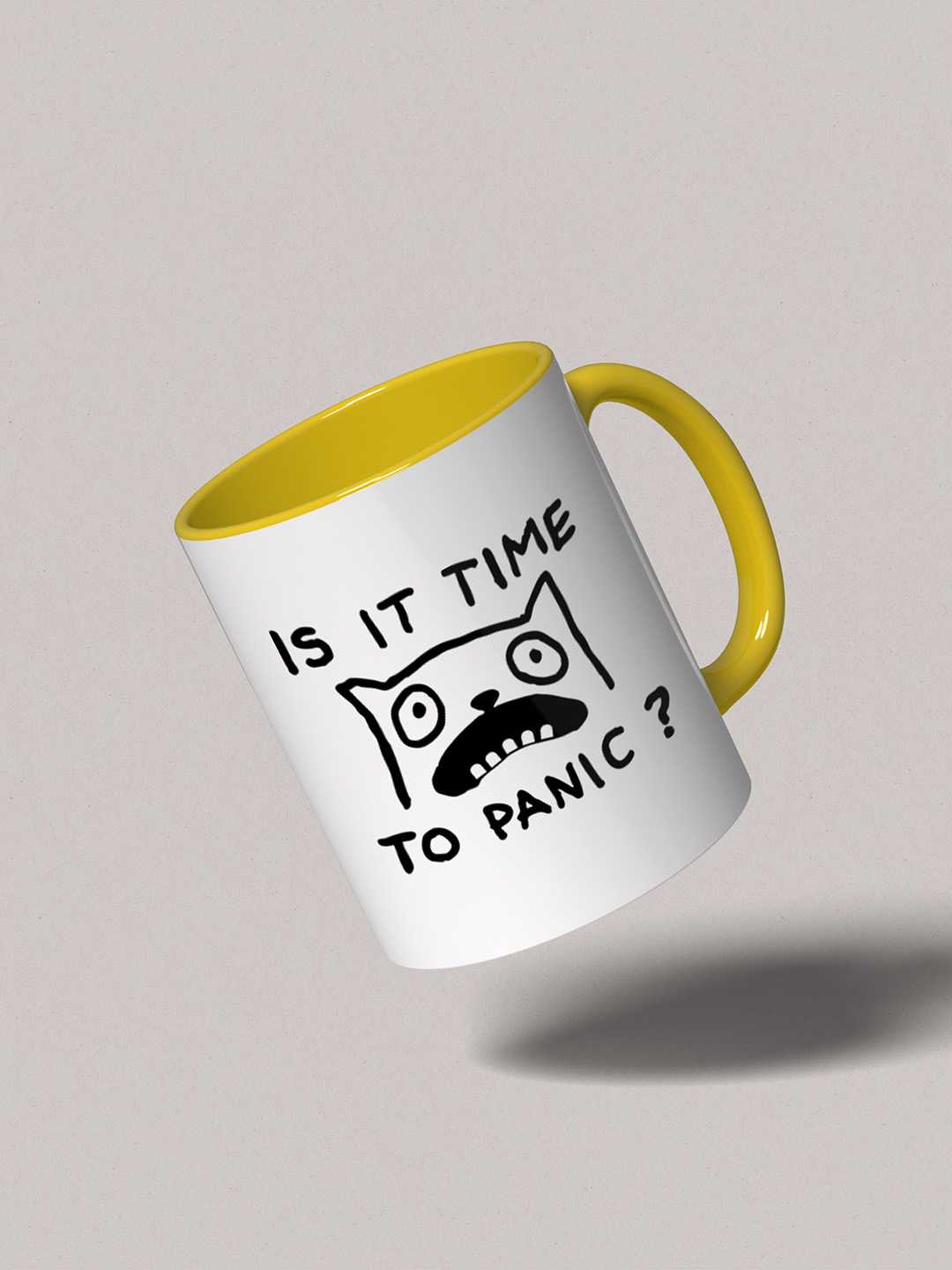 TIME TO PANIC Graphic Printed Ceramic Mug