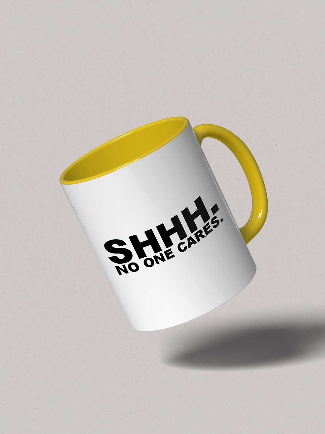 NO ONE CARES Graphic Printed Ceramic Mug