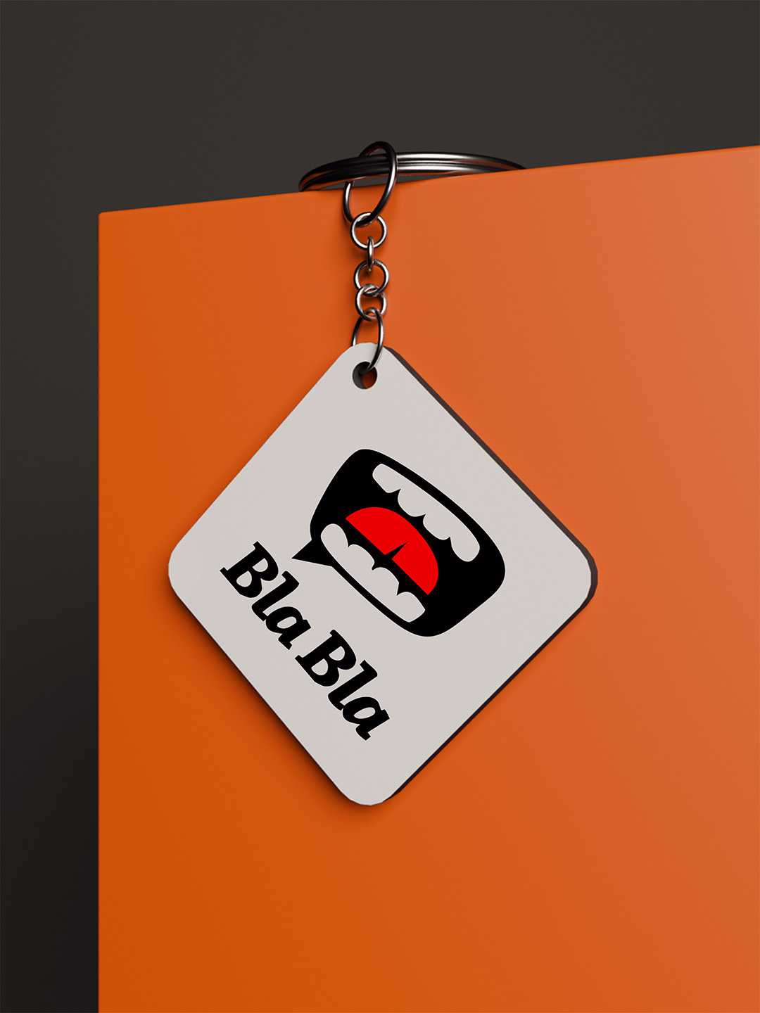 Blah Blah Graphic Keychain