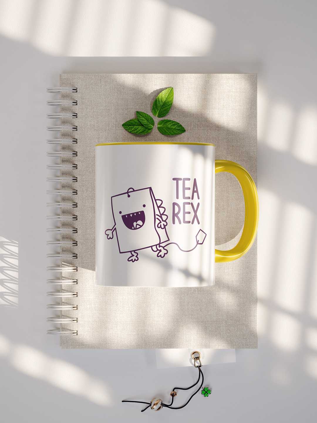 TEA REX Graphic Printed Ceramic Mug