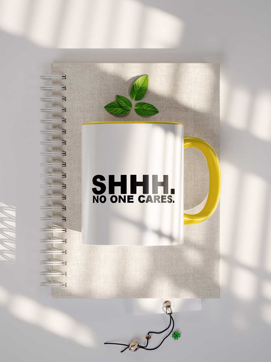 NO ONE CARES Graphic Printed Ceramic Mug