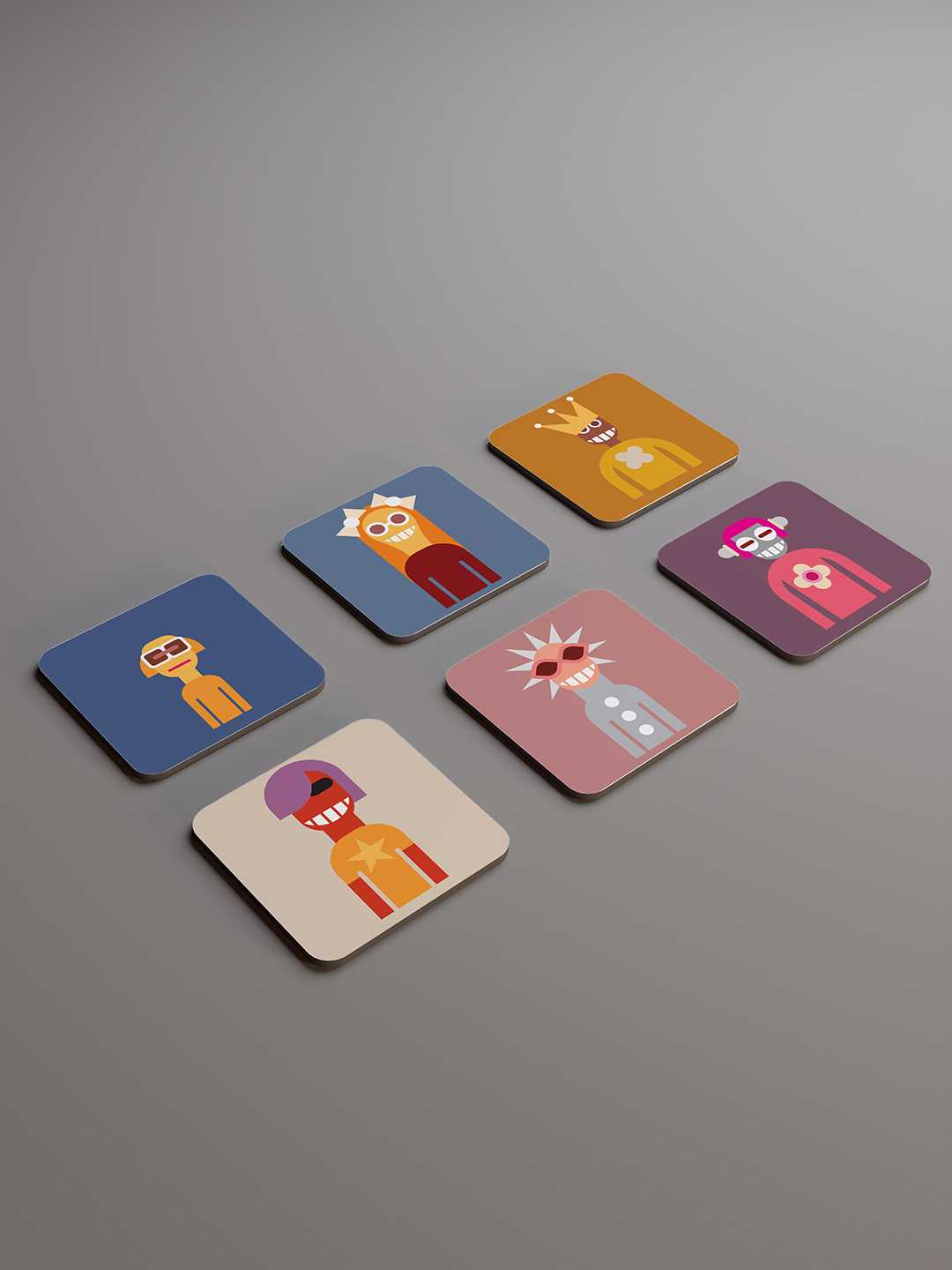 The Chill Peeps Graphic Coasters - Pack of 6