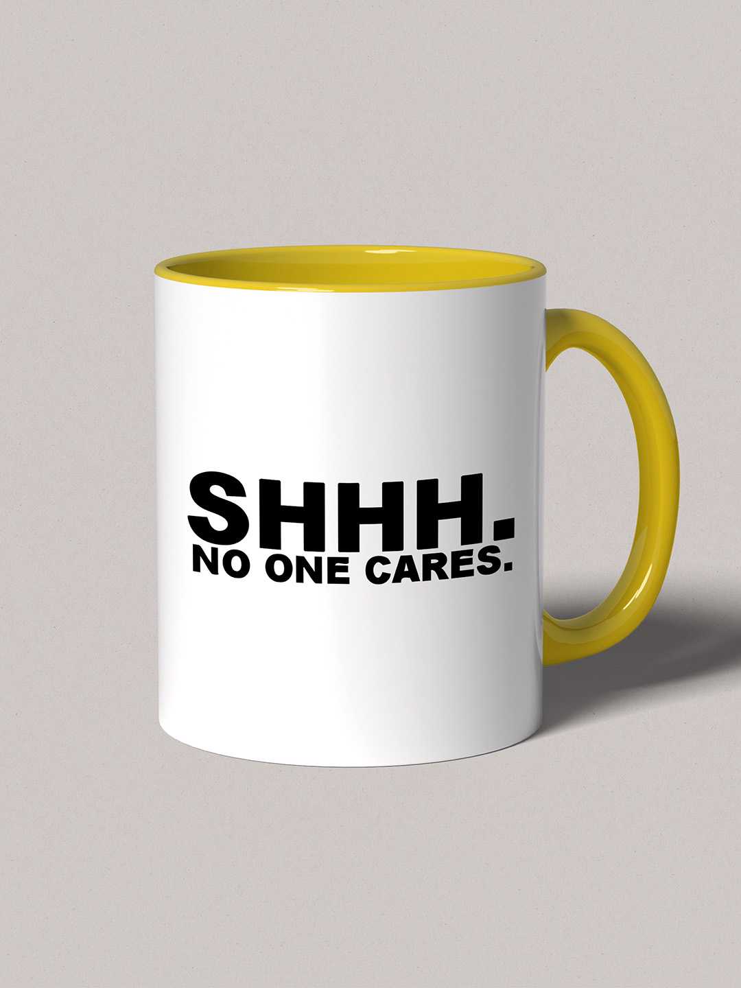 NO ONE CARES Graphic Printed Ceramic Mug
