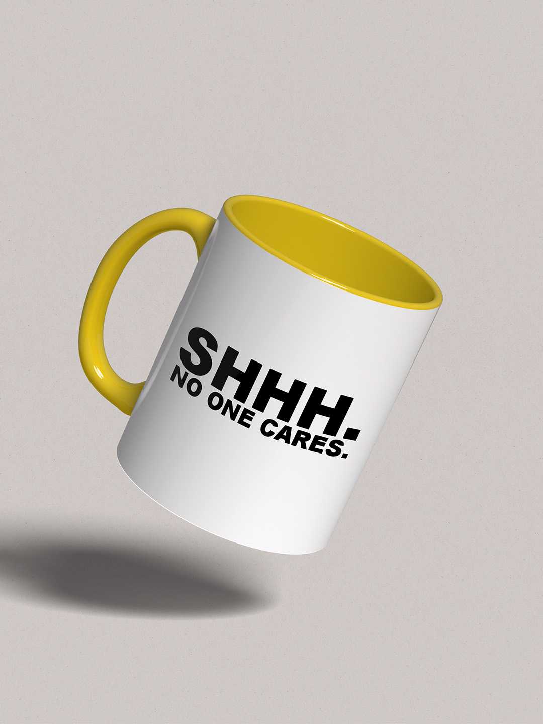 NO ONE CARES Graphic Printed Ceramic Mug