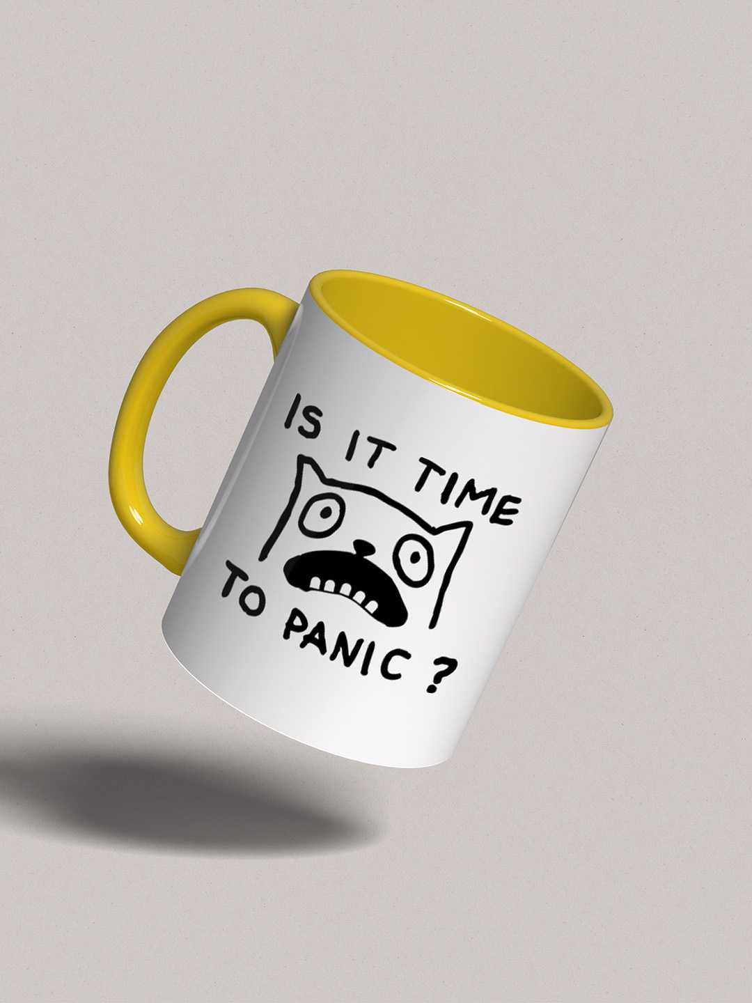 TIME TO PANIC Graphic Printed Ceramic Mug
