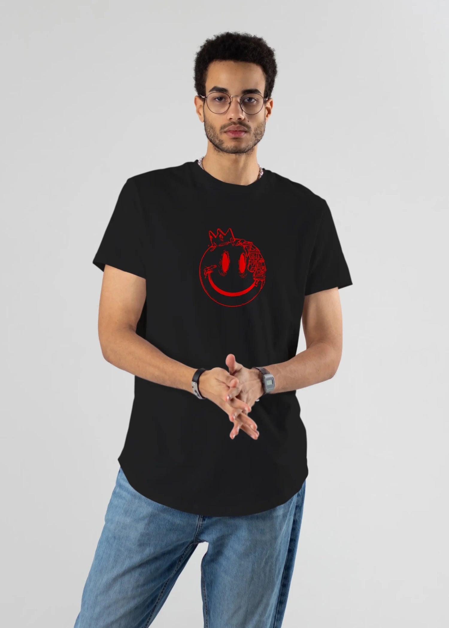 Red Crowned Smiley Face