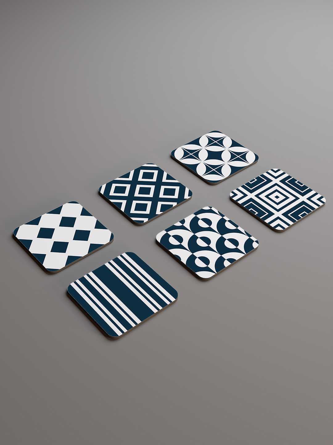 Modern Tiles Graphic Coasters - Pack of 6