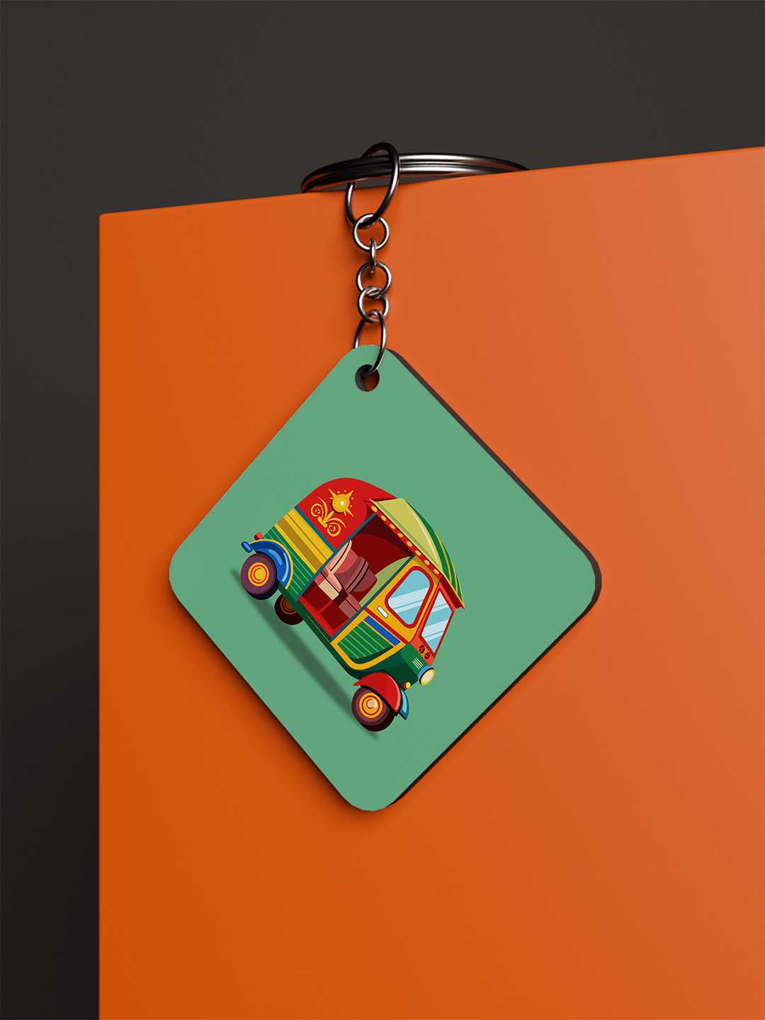 Indian Auto Art Graphic Keychain