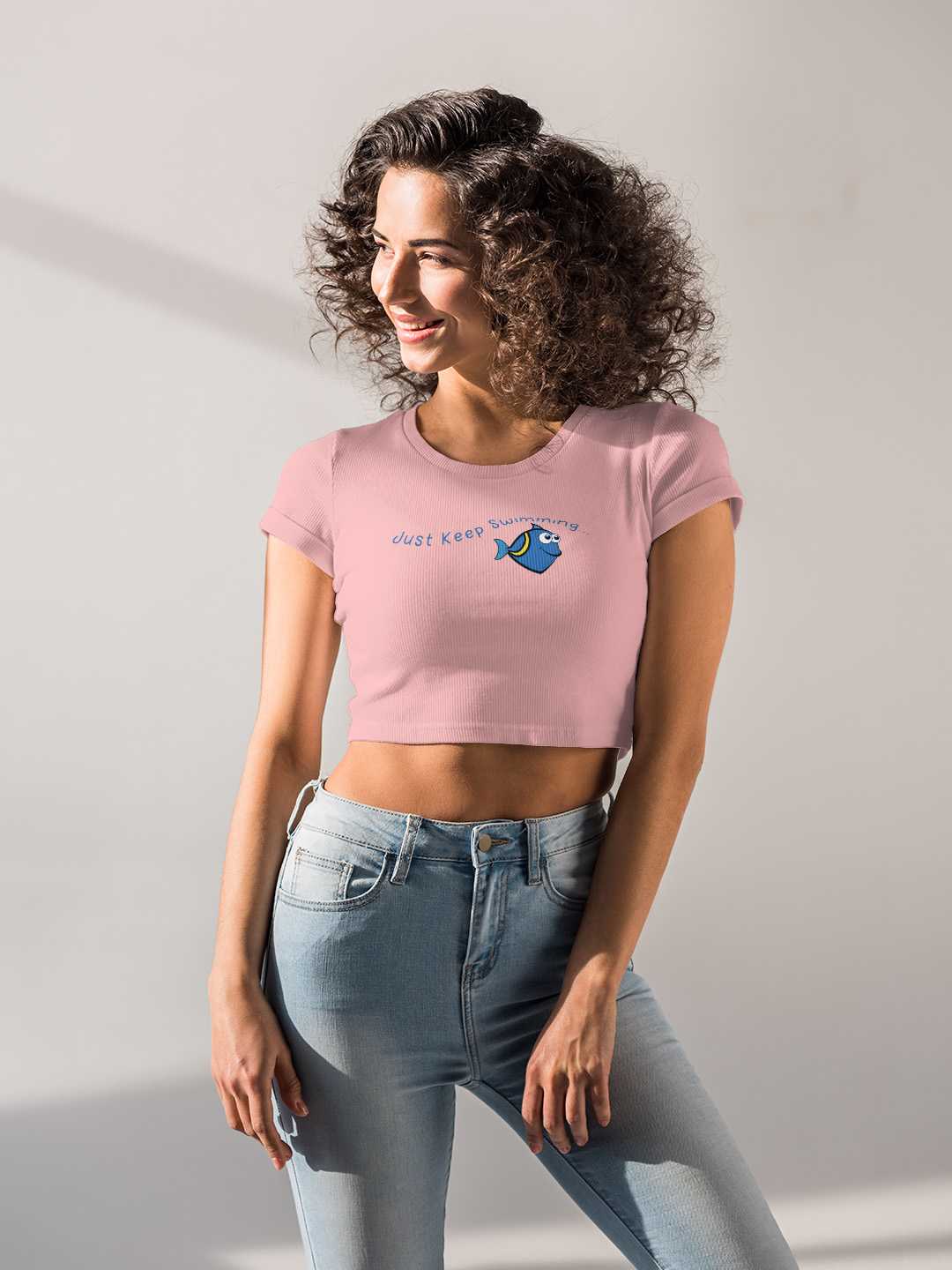 Just Keep Swimming Graphic Baby Tee