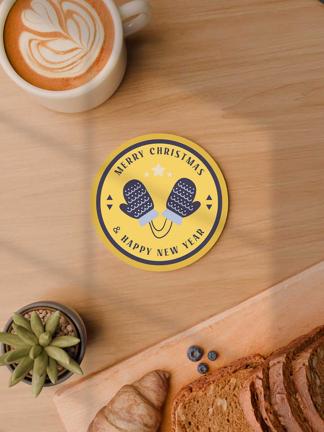 Christmas Graphic Coasters - Pack of 6