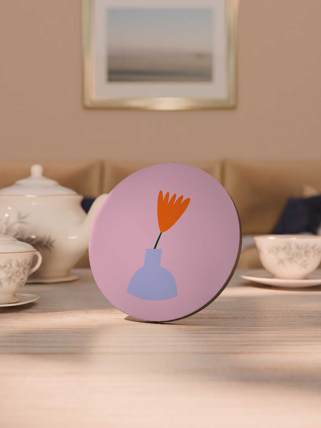 Floral Graphic Coasters - Pack of 6