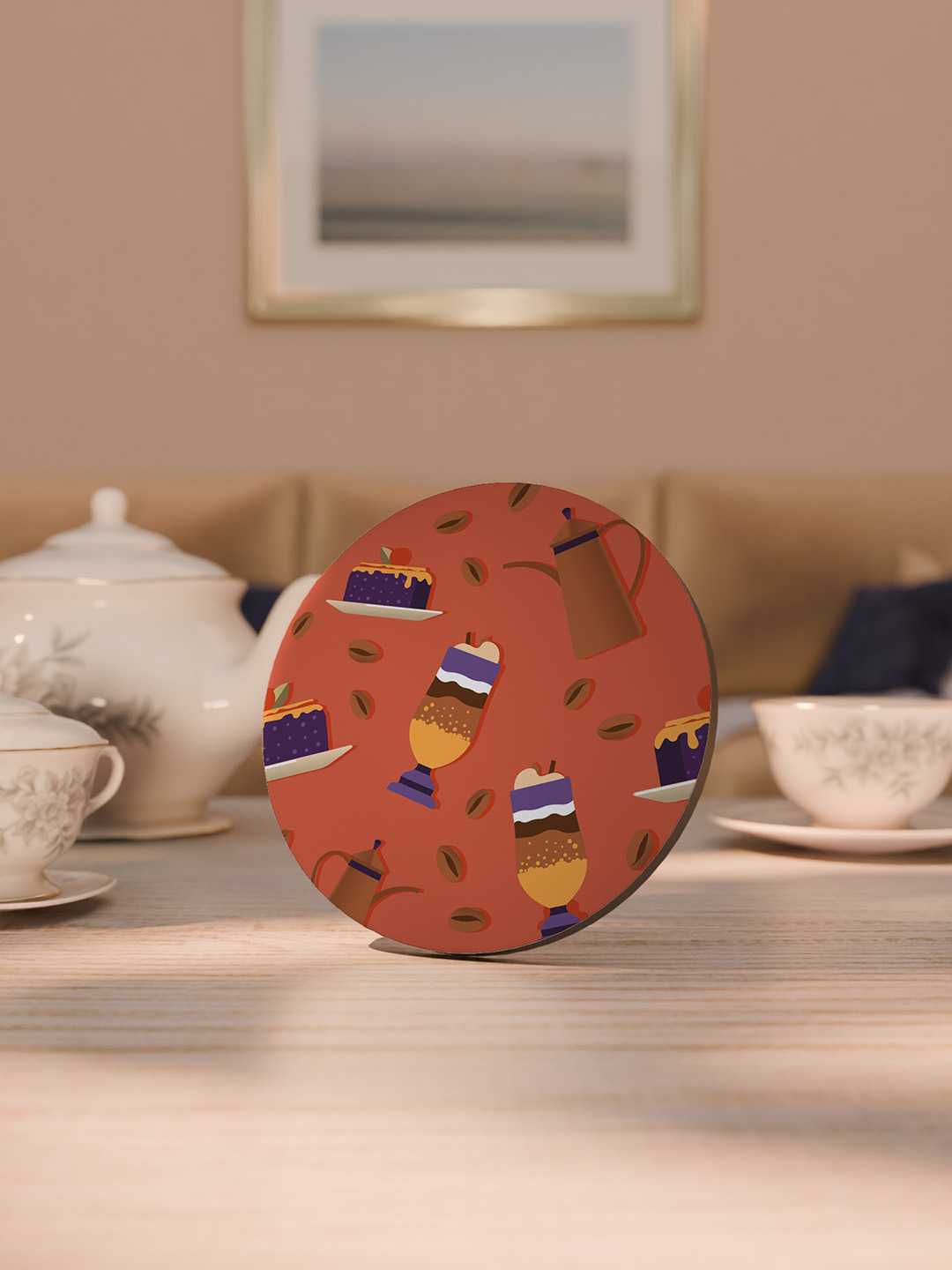 Brew & Bakery Graphic Coasters - Pack of 6