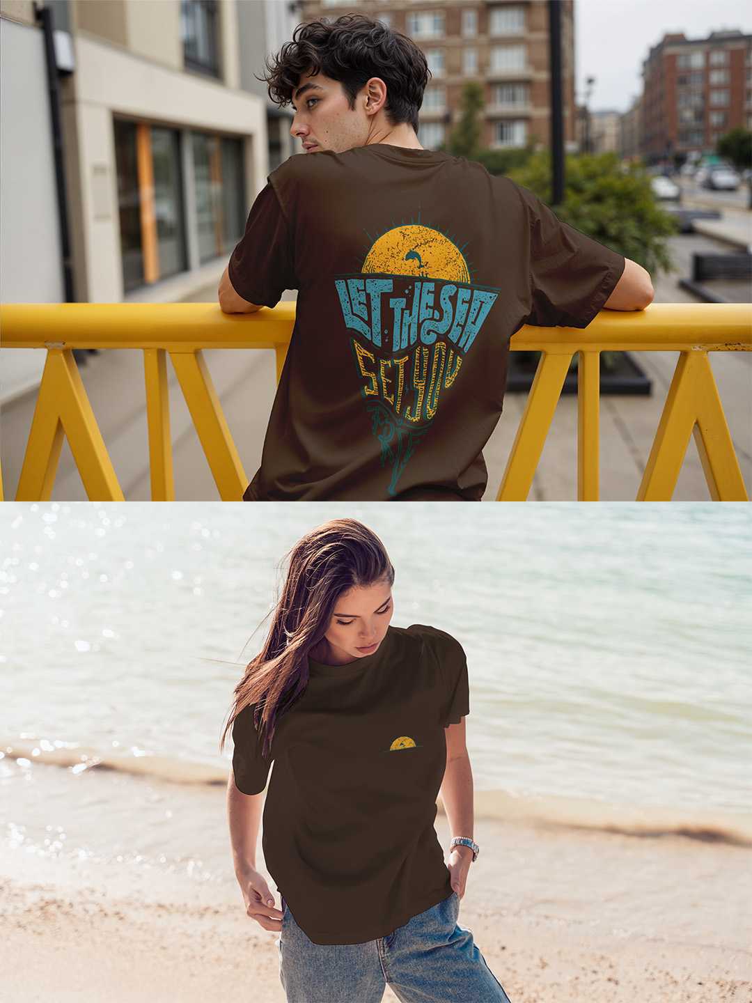 Let The Sea Set You Free Oversized Tee