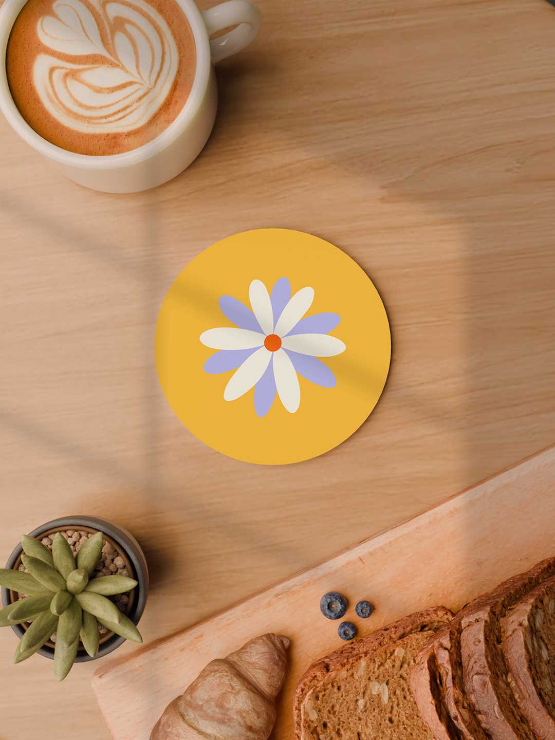 Floral Graphic Coasters - Pack of 6