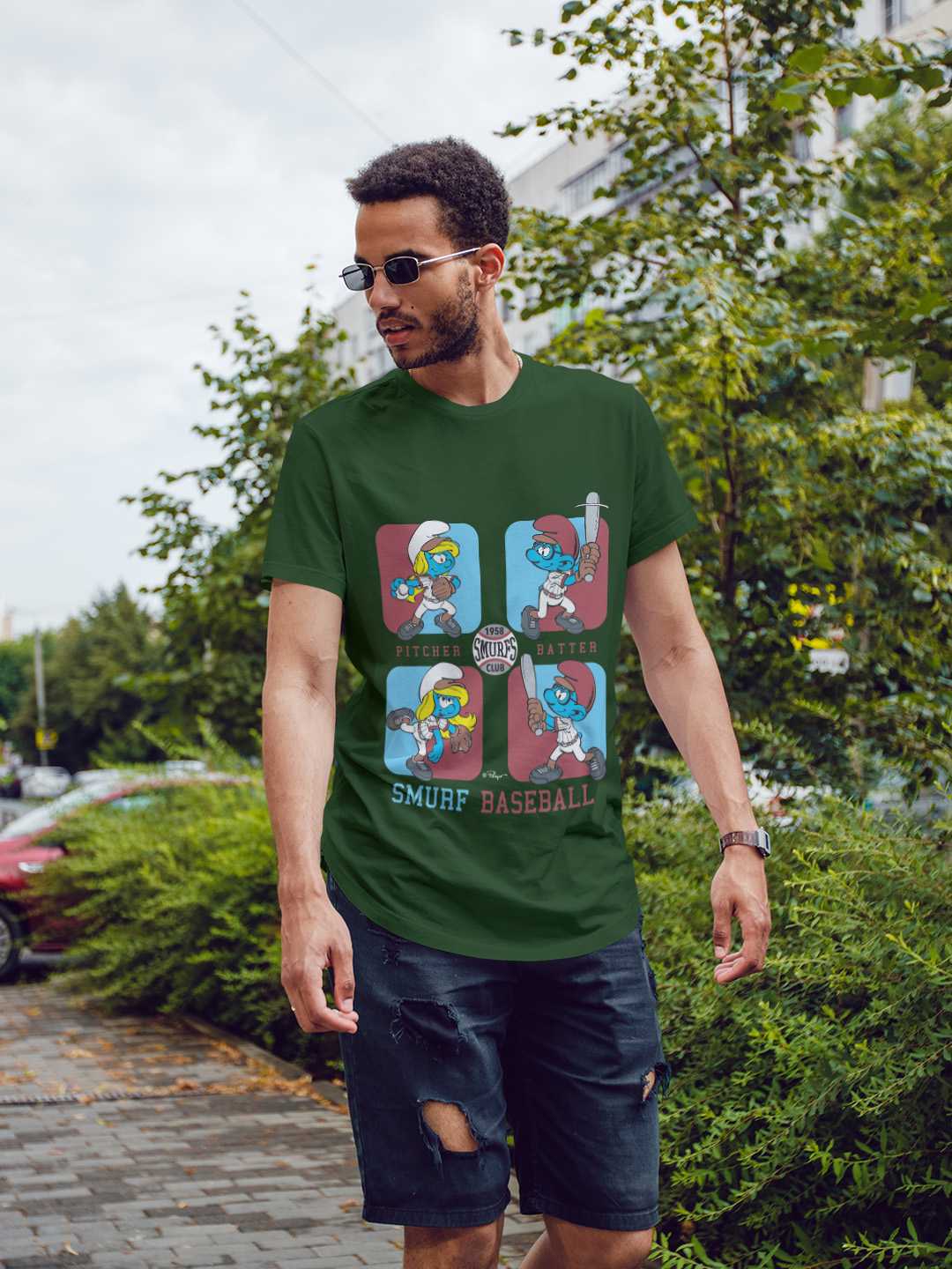 Smurfs Baseball Regular Graphic Tee