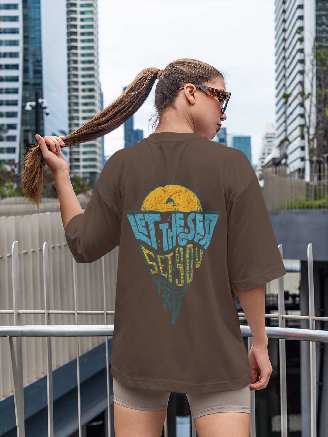 Let The Sea Set You Free Oversized Tee