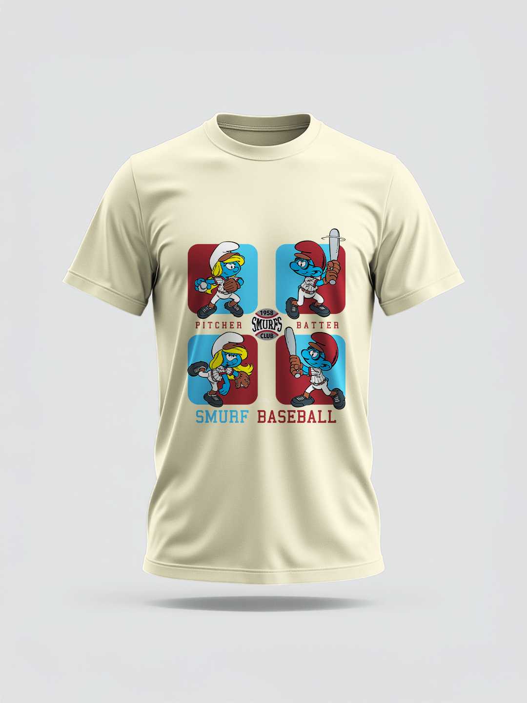 Smurfs Baseball Regular Graphic Tee