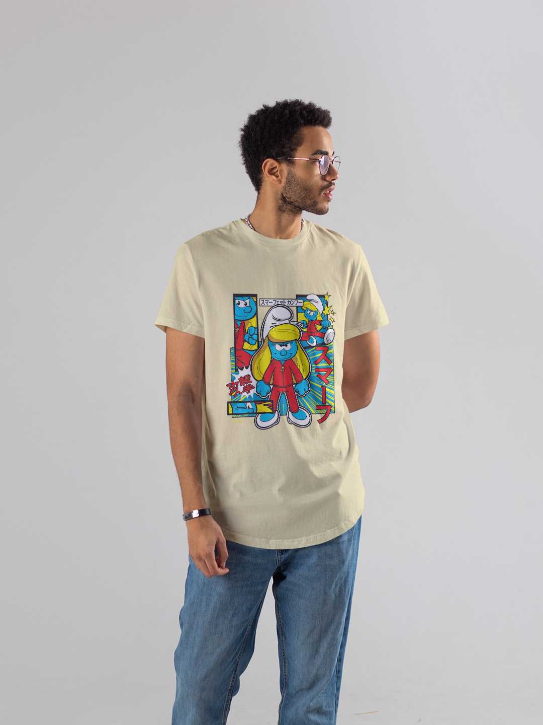 Smurfette Cute Kung Fu - Smurfs Regular Graphic Tee