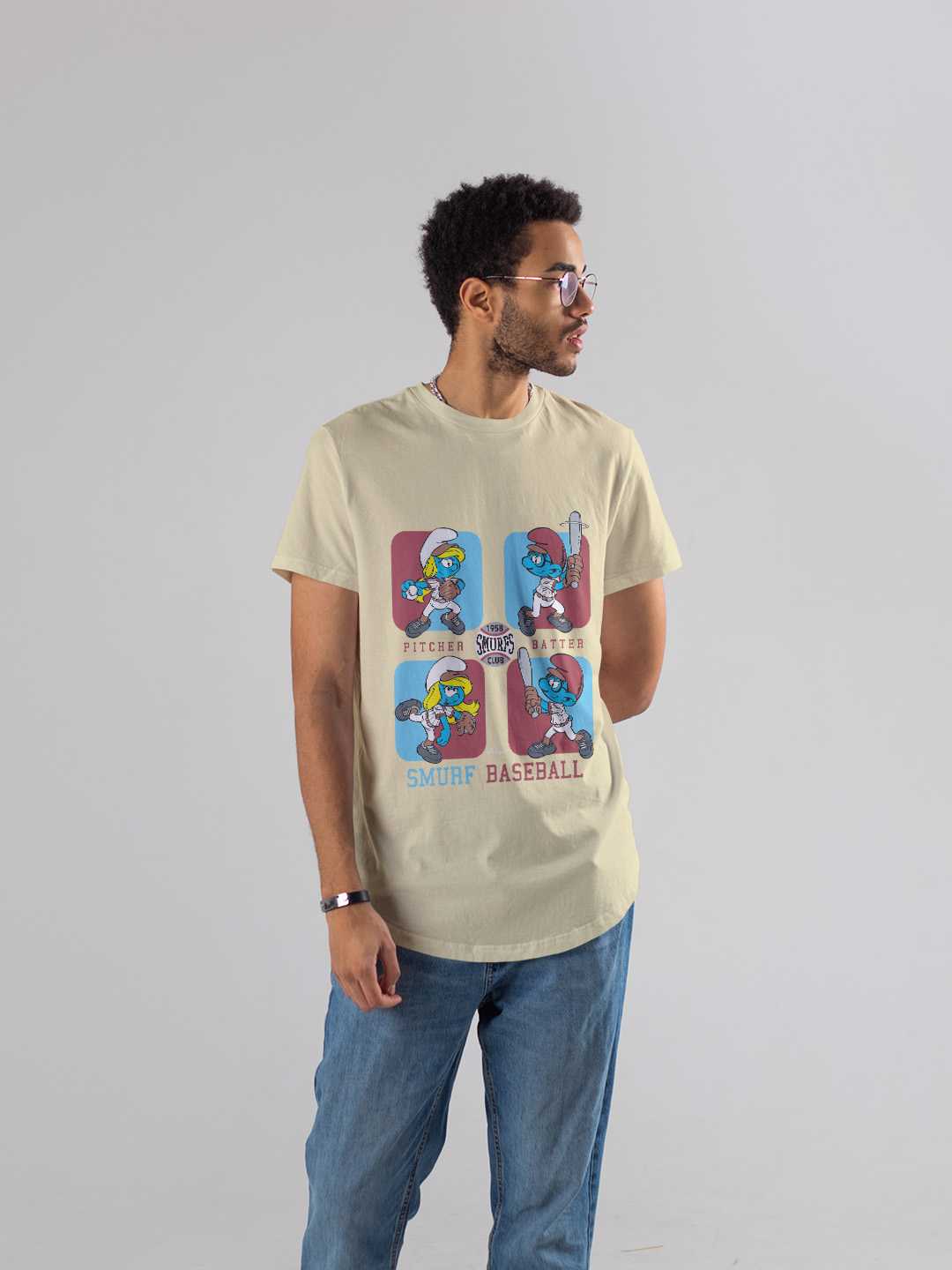 Smurfs Baseball Regular Graphic Tee