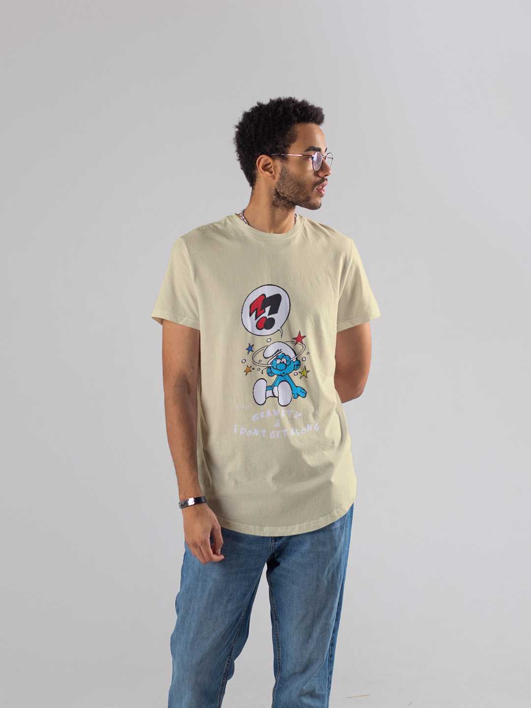Confused Smurf Regular Graphic Tee