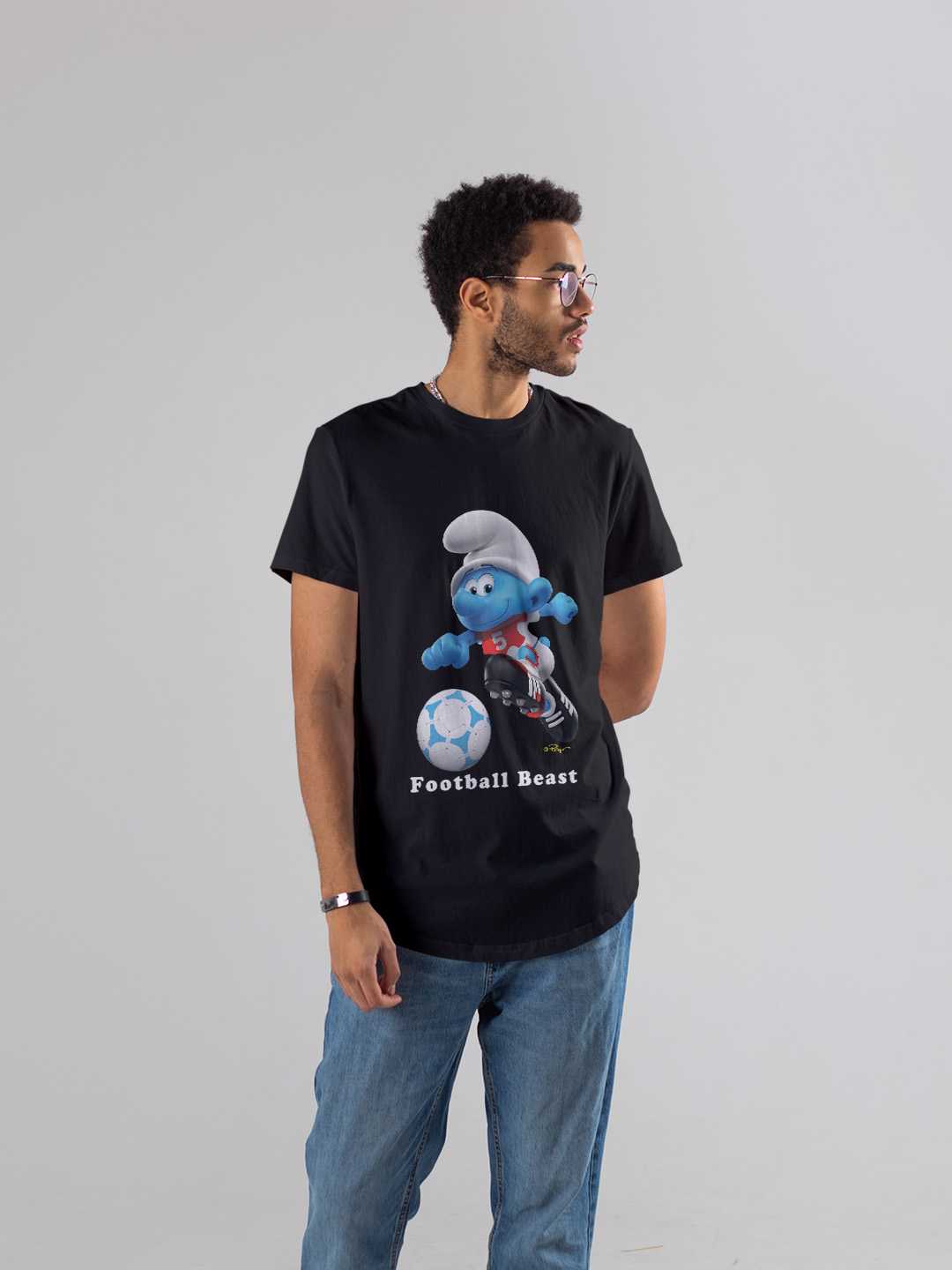 Football Beast Smurf Regular Graphic Tee