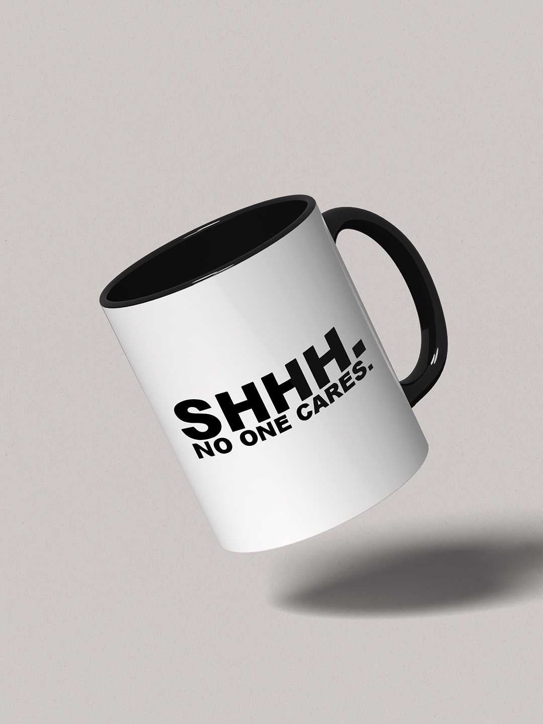 NO ONE CARES Graphic Printed Ceramic Mug