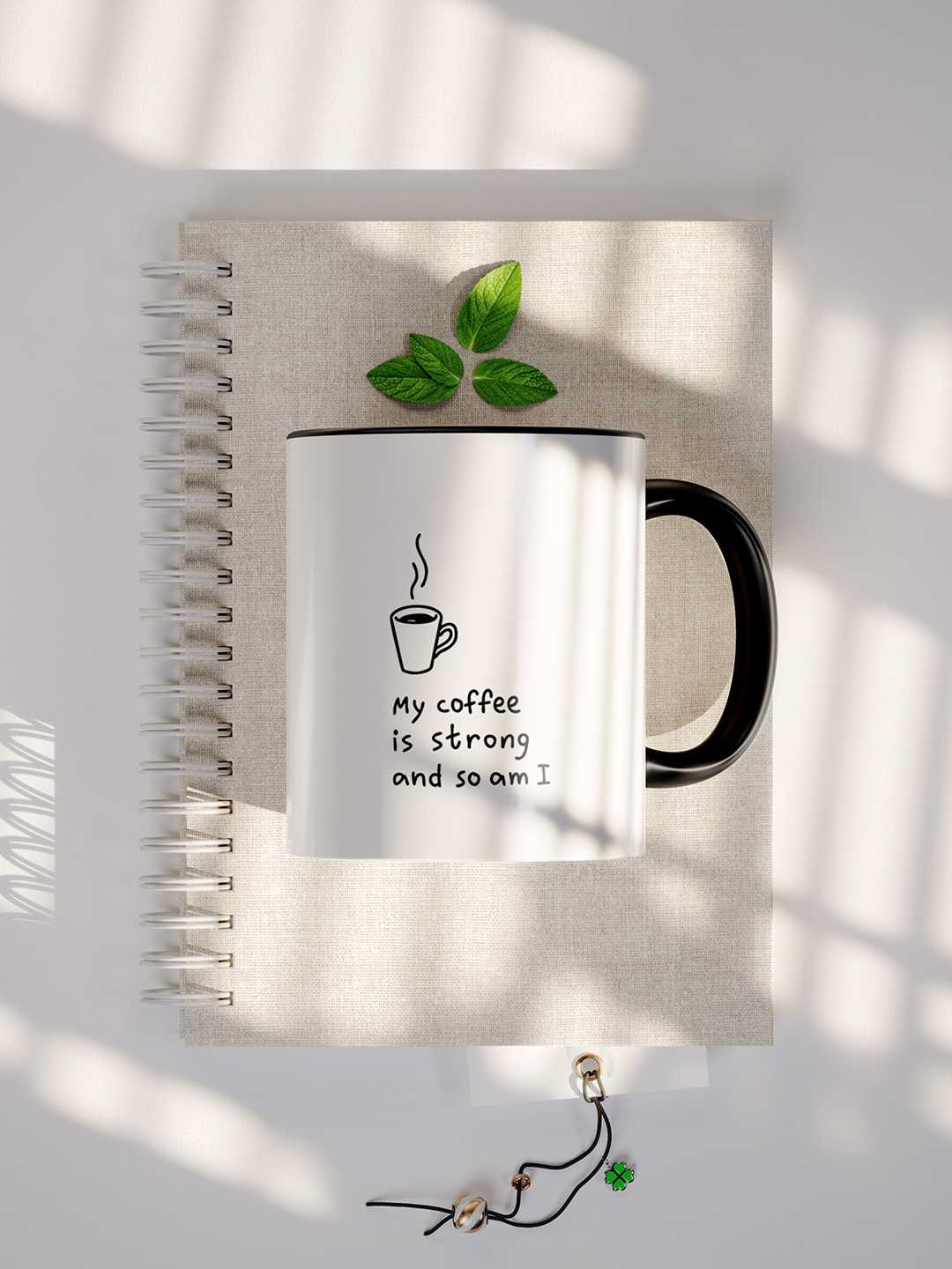 MY COFFEE IS STRONG Graphic Printed Ceramic Mug