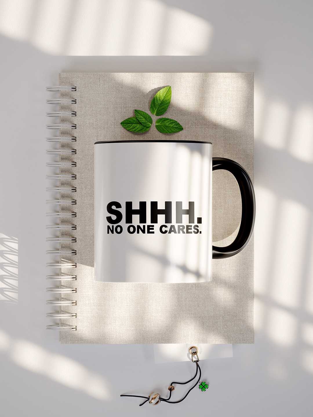 NO ONE CARES Graphic Printed Ceramic Mug