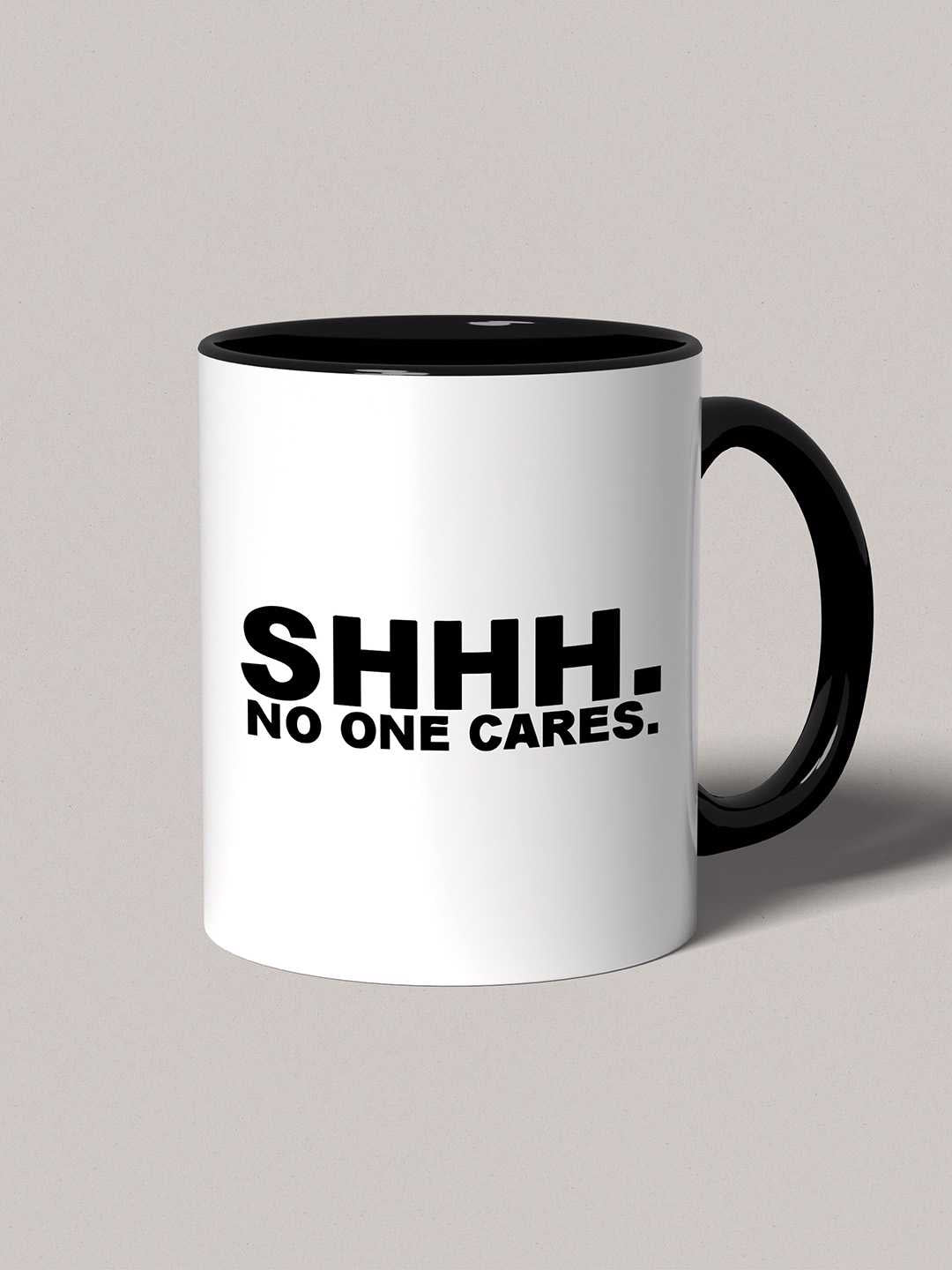 NO ONE CARES Graphic Printed Ceramic Mug