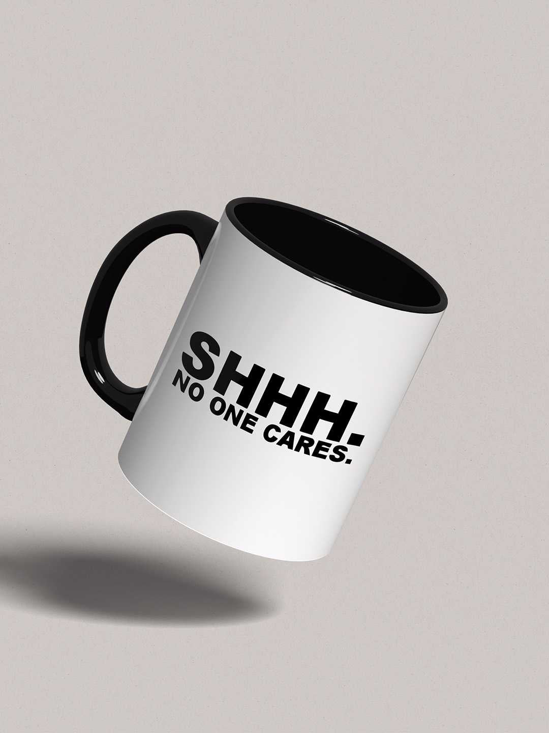 NO ONE CARES Graphic Printed Ceramic Mug