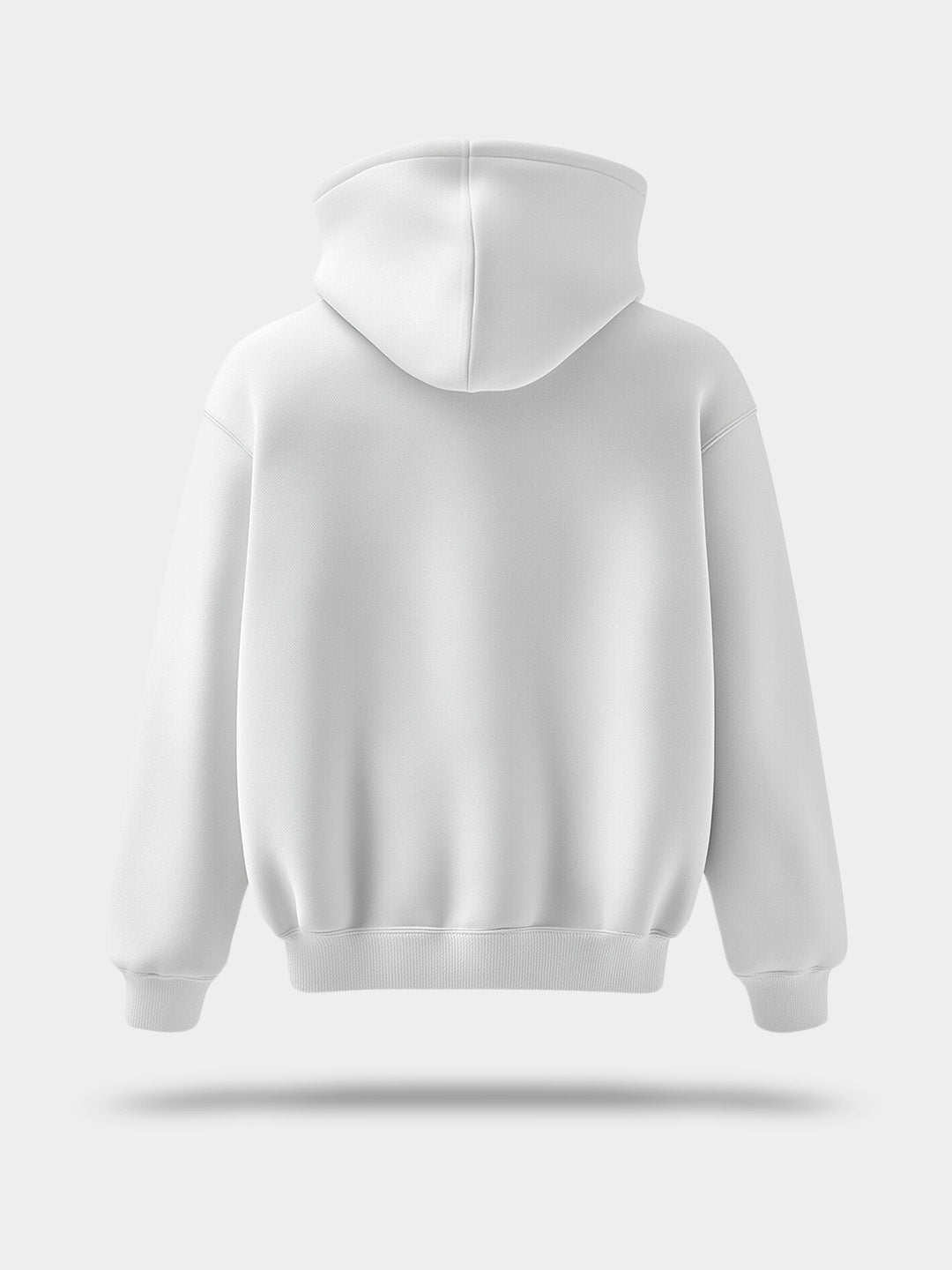 White Solid Unisex Hoodie