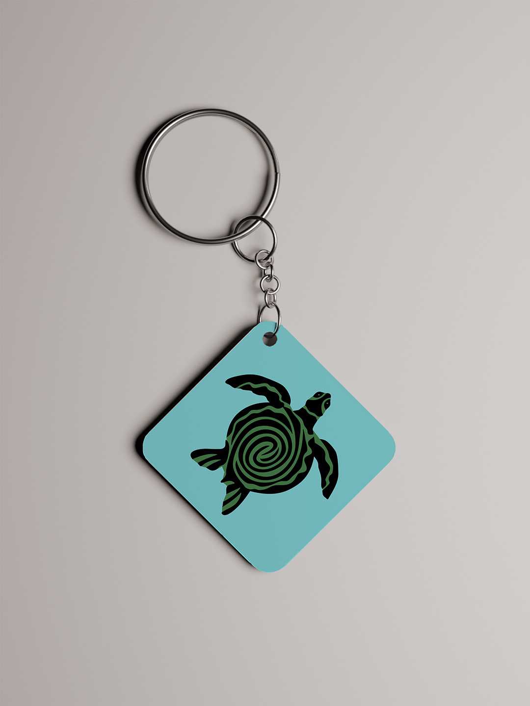 Turtle Art Graphic Keychain