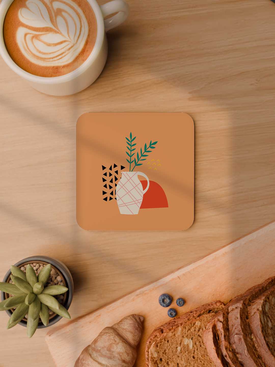 Boho Bloom Graphic Coasters - Pack of 6