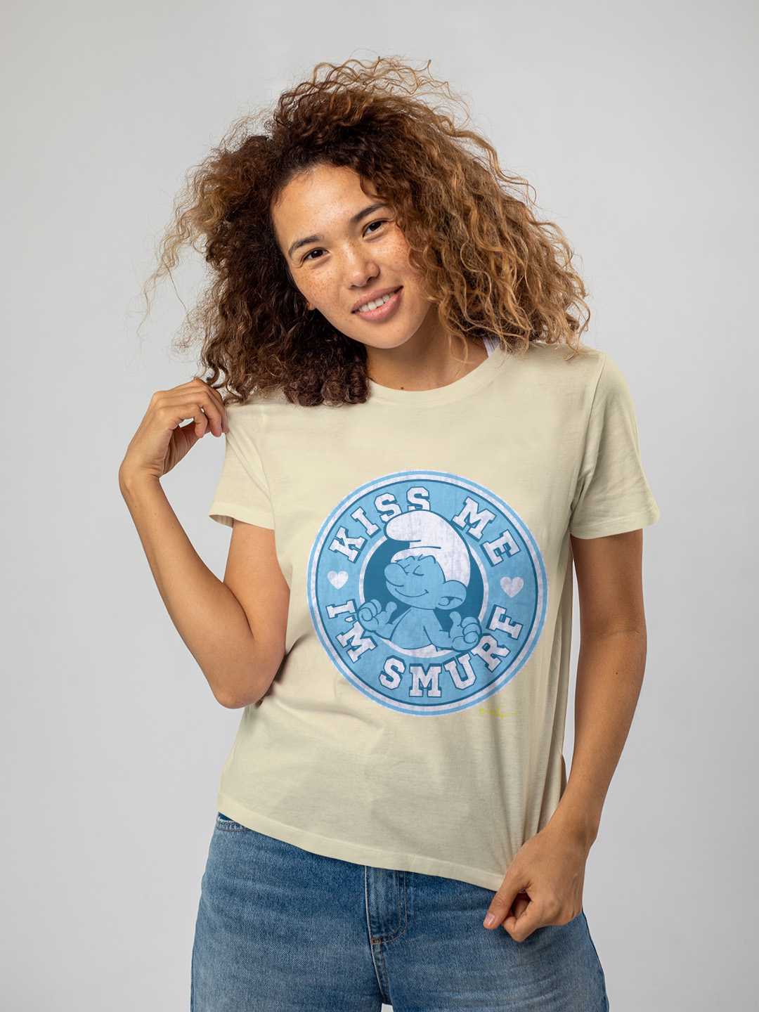 Kiss Me I Am A Smurf Regular Graphic Tee