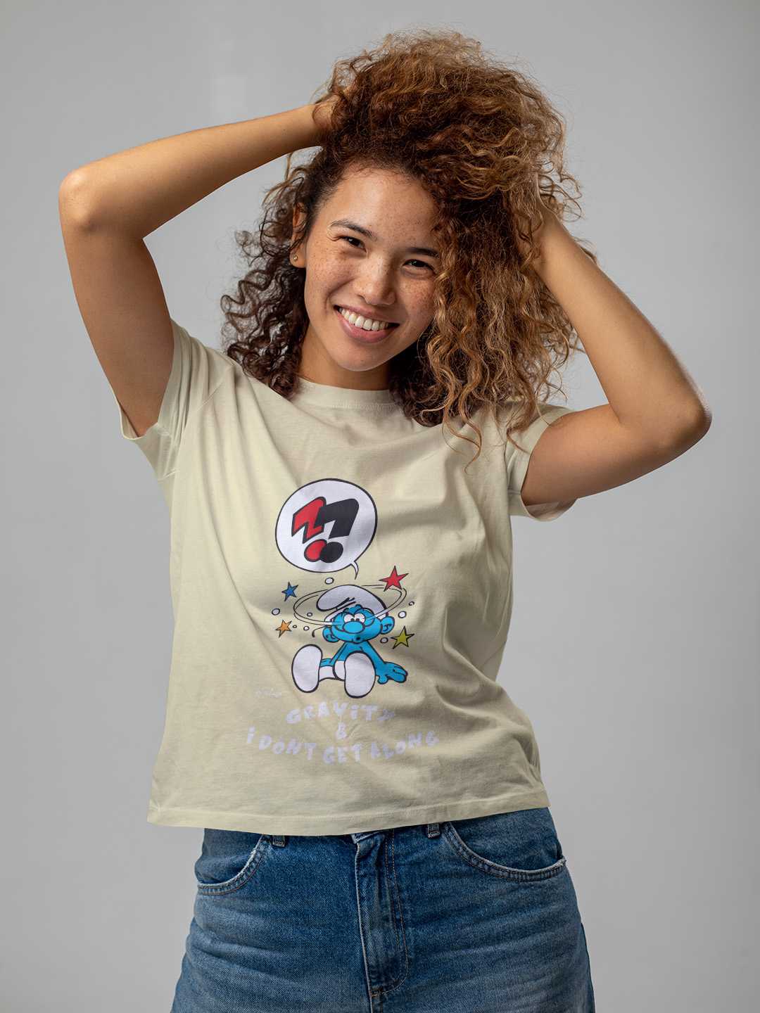 Confused Smurf Regular Graphic Tee