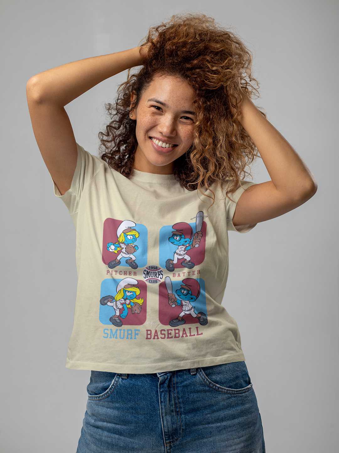 Smurfs Baseball Regular Graphic Tee