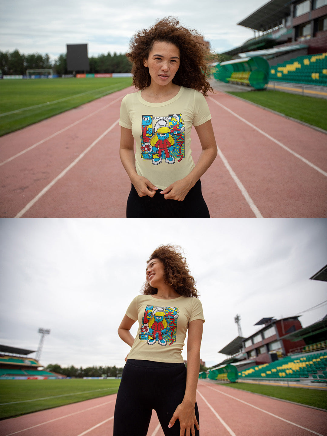 Smurfette Cute Kung Fu - Smurfs Regular Graphic Tee