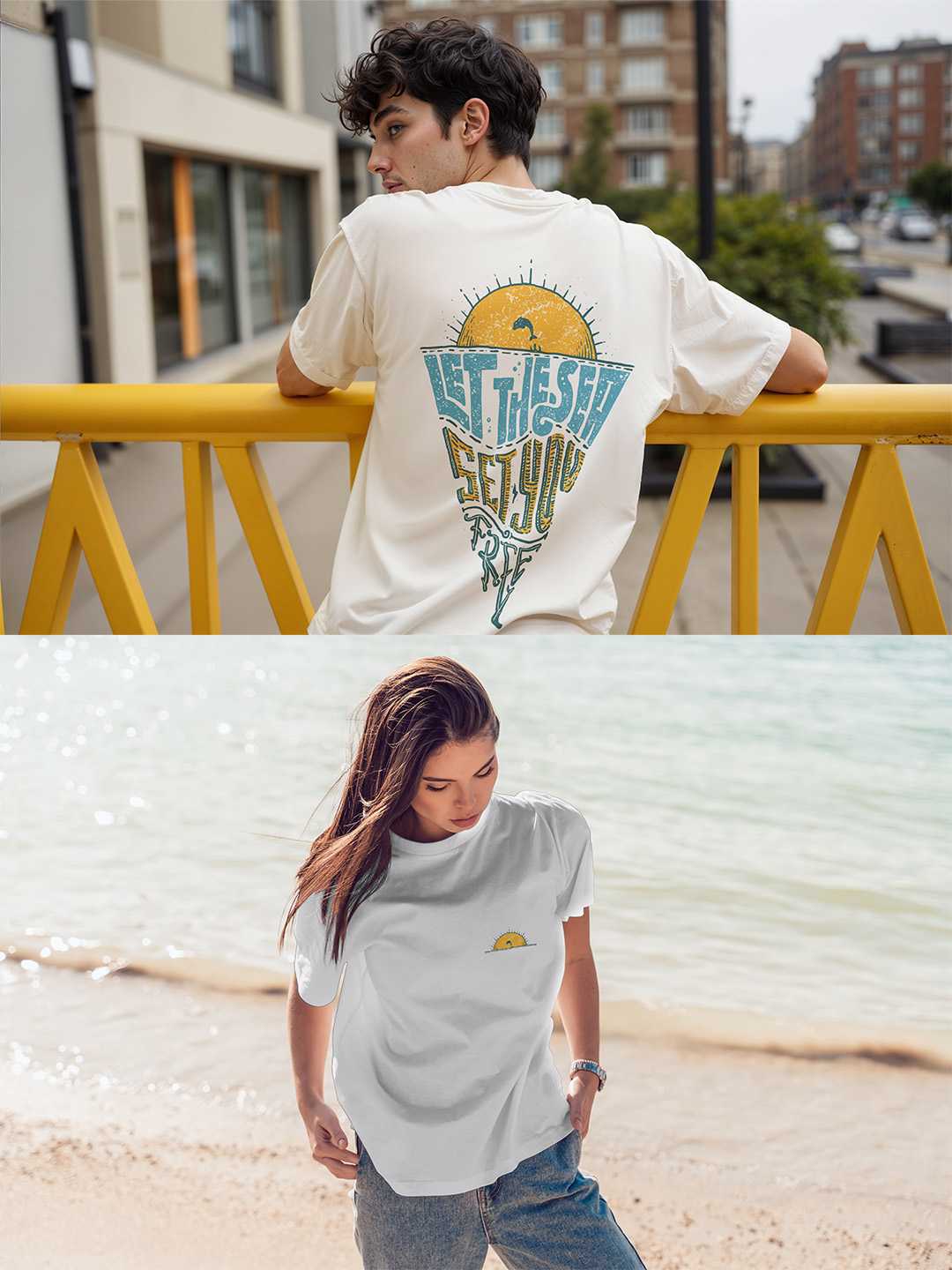 Let The Sea Set You Free Oversized Tee